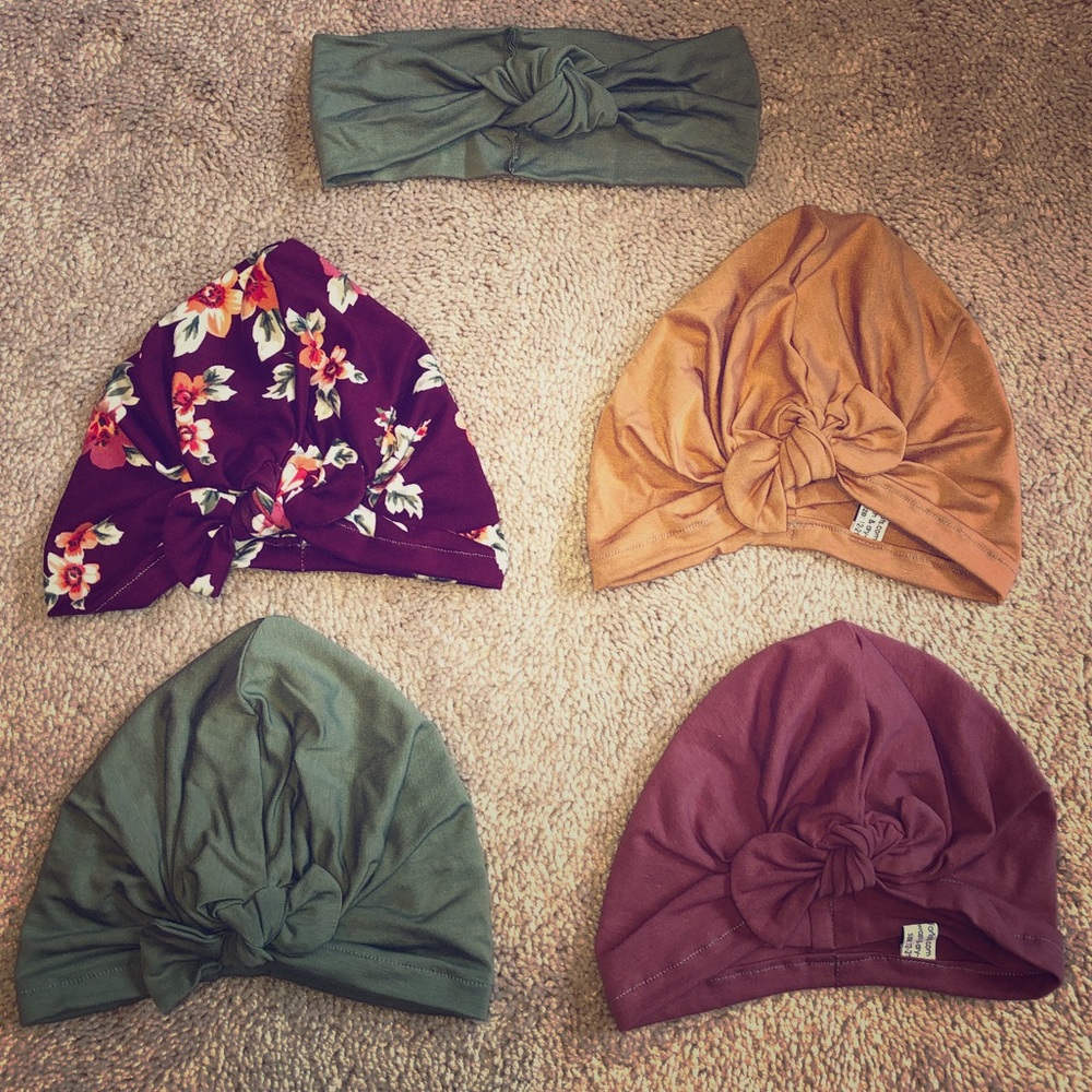 Bundle Baby Girl Bow Turbans, 12-24 Months
